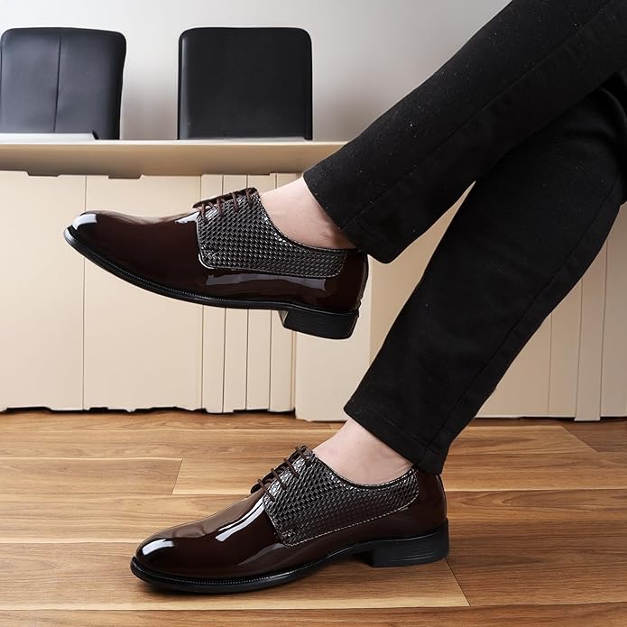 Formal Lace Up Derby Shoes with TPR Sole -JonasParamount