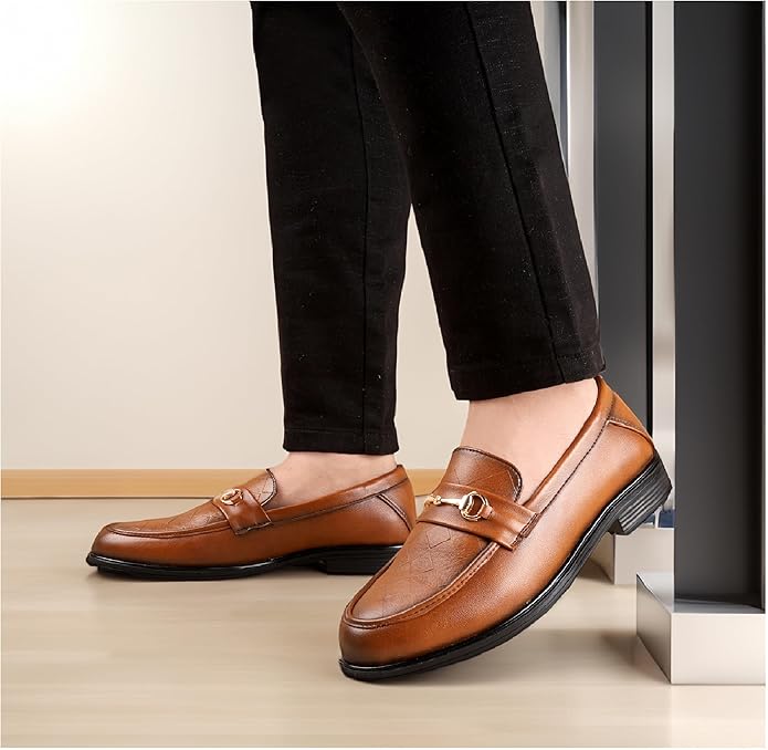 Trendy Casual Slip-On Loafers Shoes with Synthetic Leather Material - JonasParamount