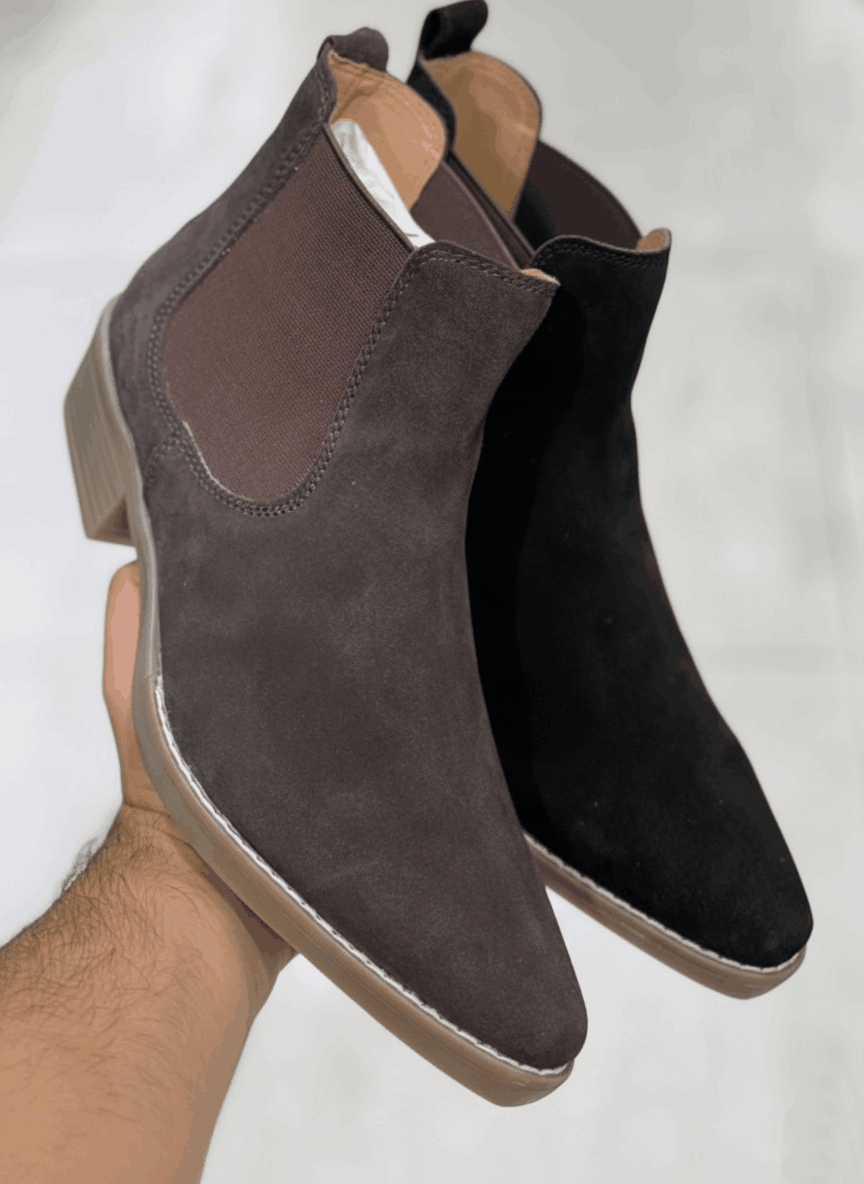 JonasParamount Premium Beige Suede Boots – Handmade Leather Sole