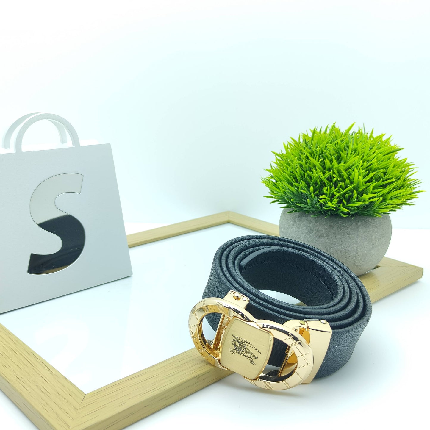 Fashionable Gold Automatic Buckle Casual Belt For Men-JonasParamount