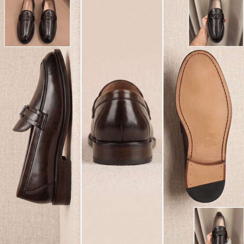 Premium Leather Moccasins for Men – Handmade Slip-On Formal Loafers