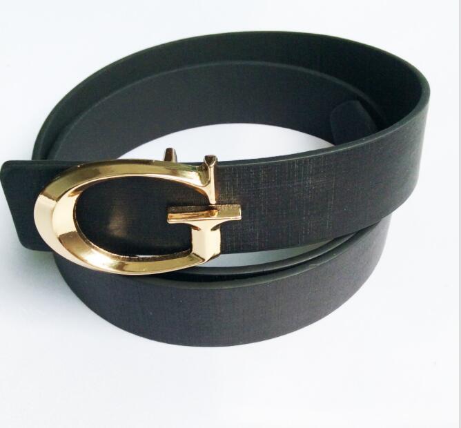 Luxury Design Gold G-shaped Buckle Belt For Men-JonasParamount