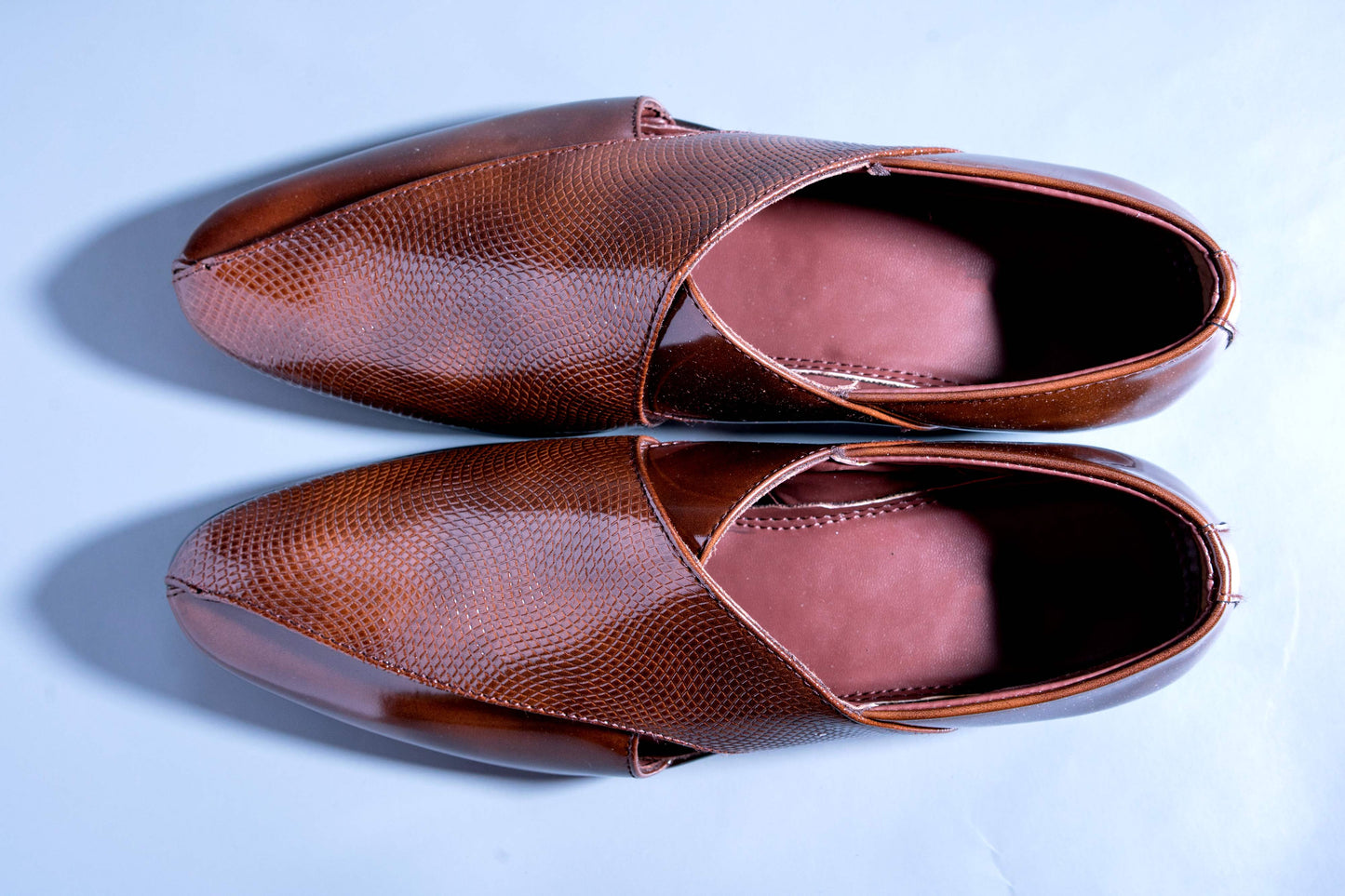 Classic Patent Brown Slip Ons With Tassels For Men-JonasParamount