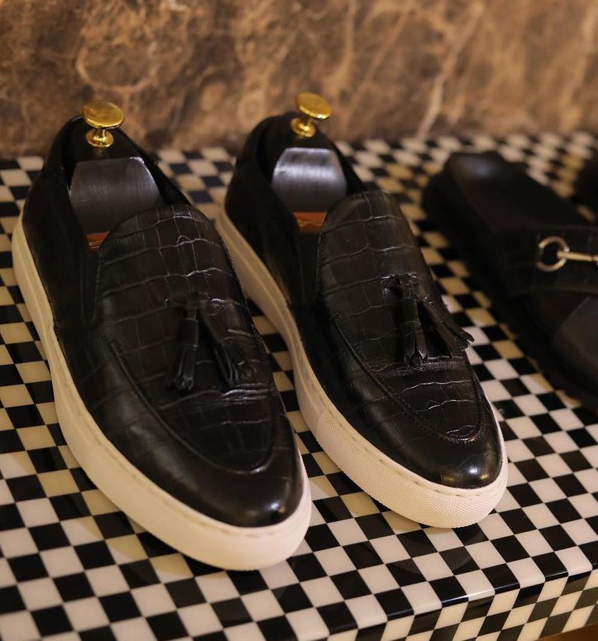 CROCO Tassel Sneaker Shoes For Party Wear And Wedding With Durable Sole Quality