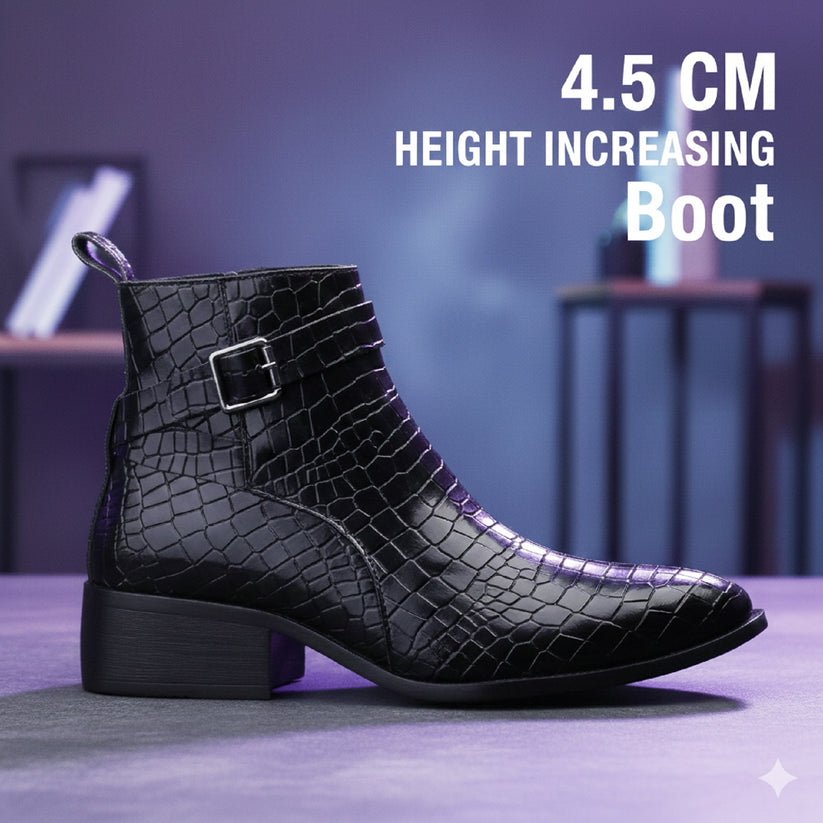 JonasParamount Men’s Black High Ankle Block Heel Boots