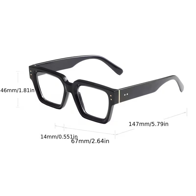 Bold Black Frame Fashion Glasses for Men & Women