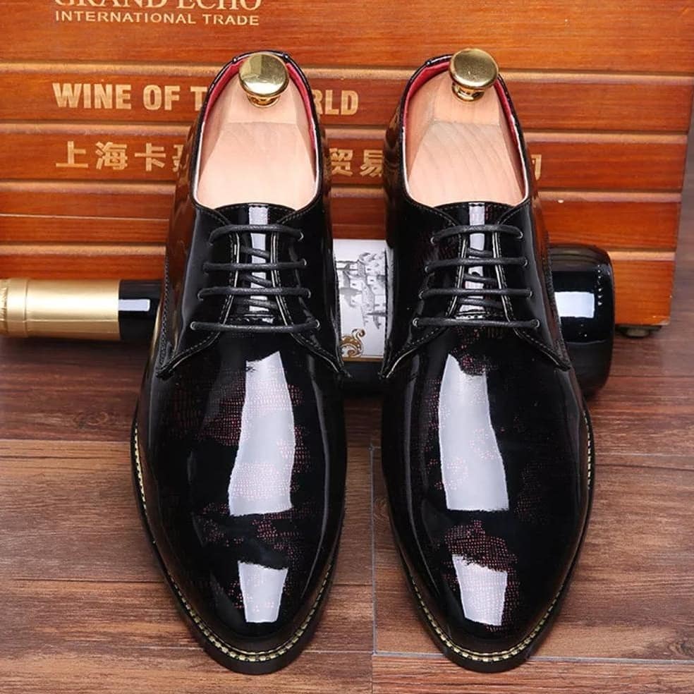 World Map Patent Casual And Party Wear Shoes For Men-JonasParamount