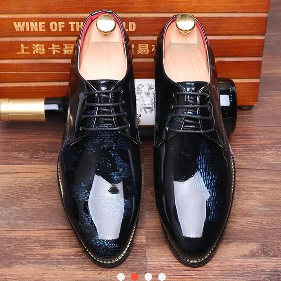 World Map Patent Casual And Party Wear Shoes For Men-JonasParamount
