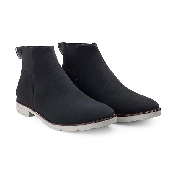 Lightweight Faux Leather Slip-On Ankle Men’s Smart Casual Chelsea Boots