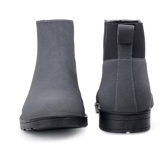 Lightweight Faux Leather Slip-On Ankle Men’s Smart Casual Chelsea Boots