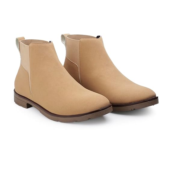 Lightweight Faux Leather Slip-On Ankle Men’s Smart Casual Chelsea Boots