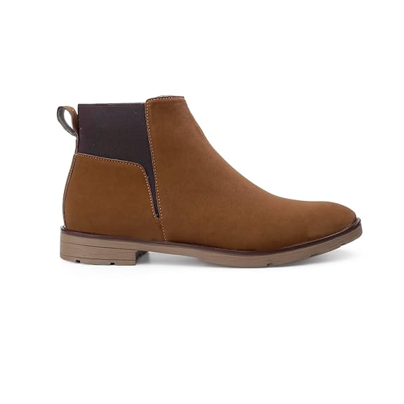 Lightweight Faux Leather Slip-On Ankle Men’s Smart Casual Chelsea Boots