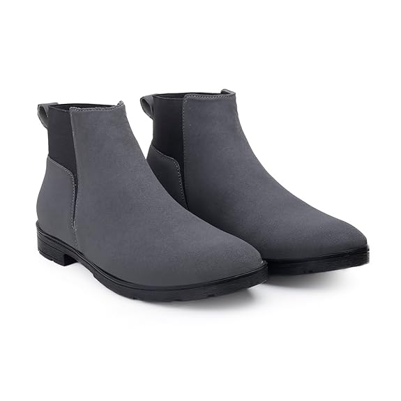 Lightweight Faux Leather Slip-On Ankle Men’s Smart Casual Chelsea Boots