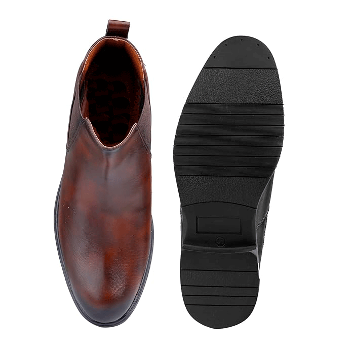Chelsea Slip On Boots with PU Material -JonasParamount