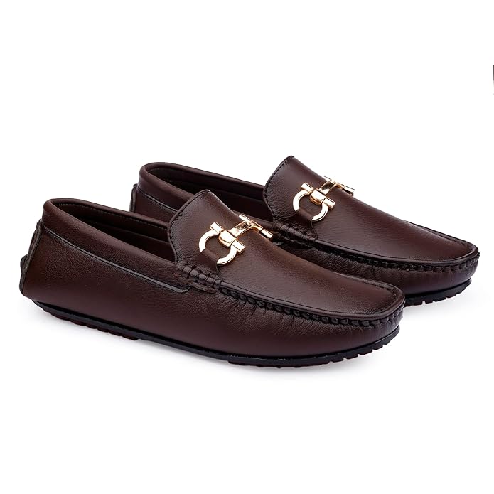 Casual Loafers with Faux Leather Upper and TPR Sole - JonasParamount