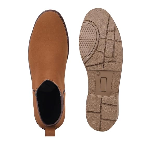 Lightweight Faux Leather Slip-On Ankle Men’s Smart Casual Chelsea Boots