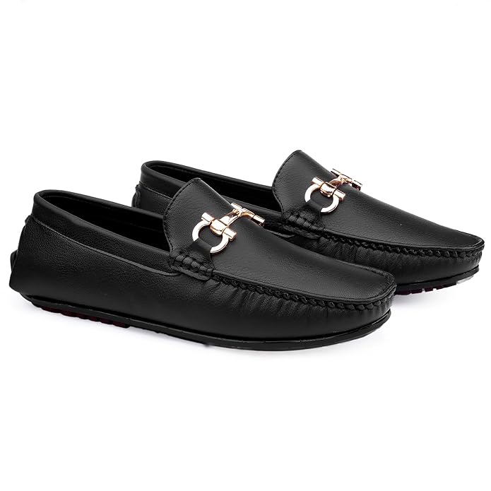 Casual Loafers with Faux Leather Upper and TPR Sole - JonasParamount