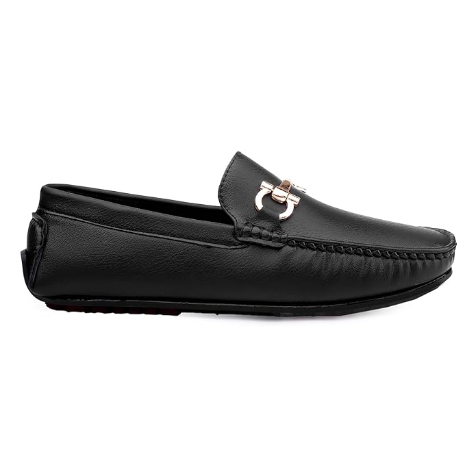 Casual Loafers with Faux Leather Upper and TPR Sole - JonasParamount