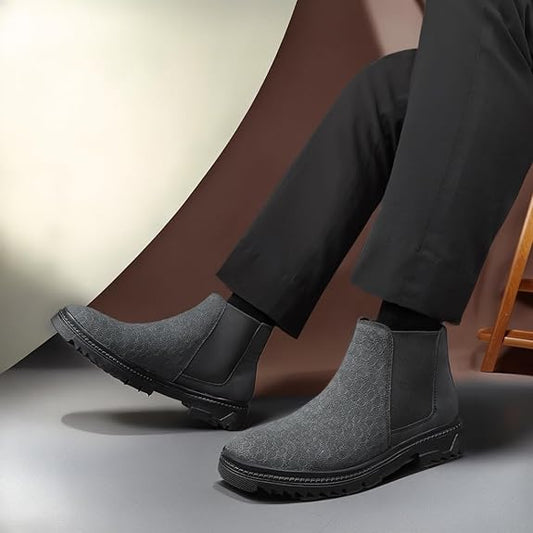 JonasParamount Black Men’s Suede Chelsea Boots
