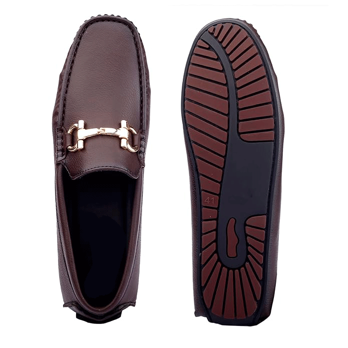 Casual Loafers with Faux Leather Upper and TPR Sole - JonasParamount