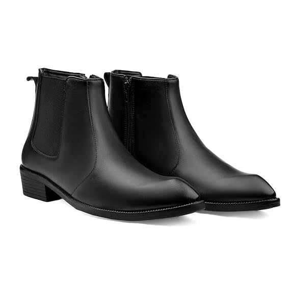 JonasParamount Black Zipper Chelsea Boots