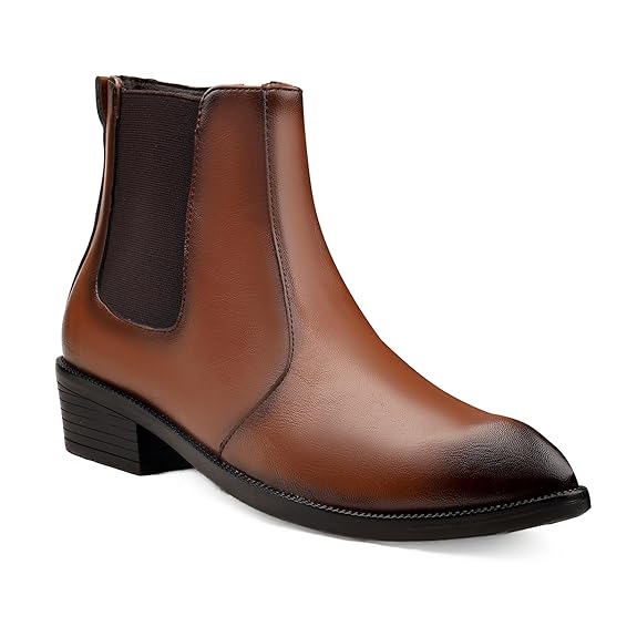 JonasParamount Tan Zipper Chelsea Boots