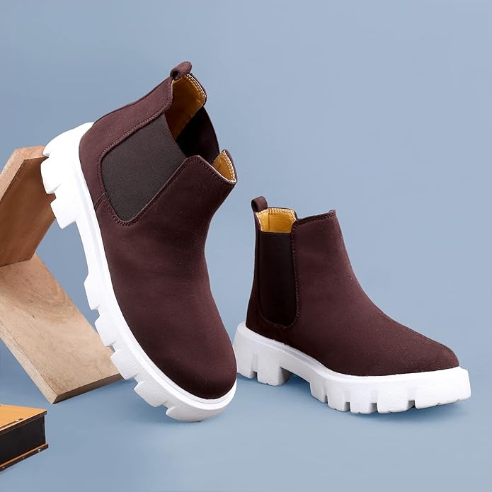 Suede Material Casual Chelsea Slip-On Boot For Men-JonasParamount