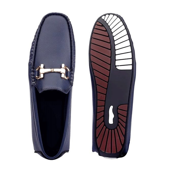 Casual Loafers with Faux Leather Upper and TPR Sole - JonasParamount