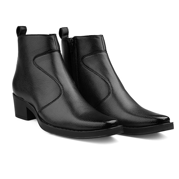JonasParamount Men’s Black Height Increasing Ankle Boots