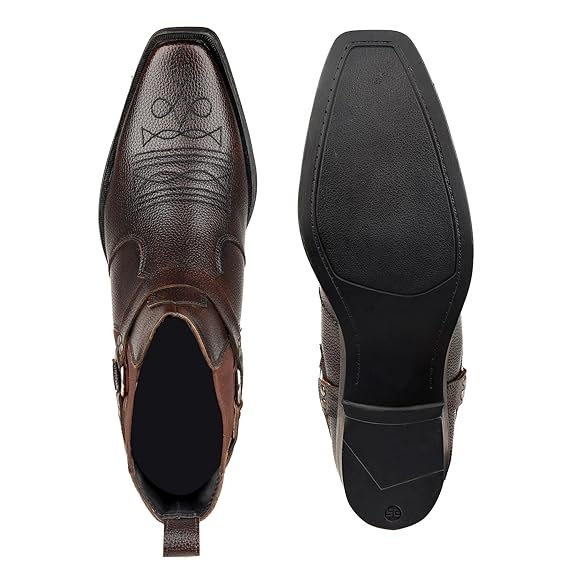 JonasParamount Men’s Brown Buckle Chelsea Boots