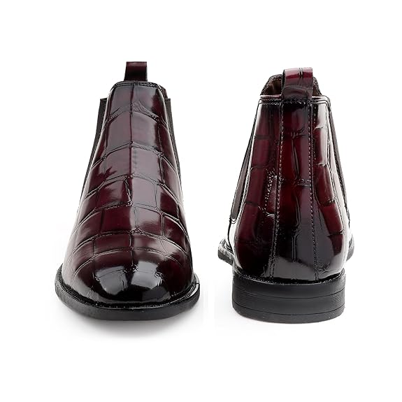 Premium Faux Leather Slip-On Casual & Formal Dress Boots