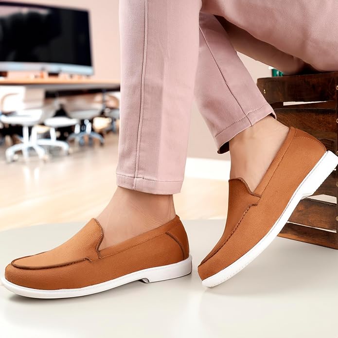 Suede Material Casual Loafer, Moccasin and Slip-On Shoes -JonasParamount