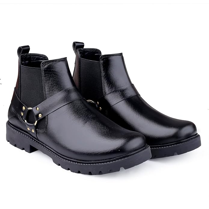 Pu Material Casual Formal Chelsea Slip-on Boot -JonasParamount