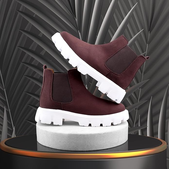 Suede Material Casual Chelsea Slip-On Boot For Men-JonasParamount