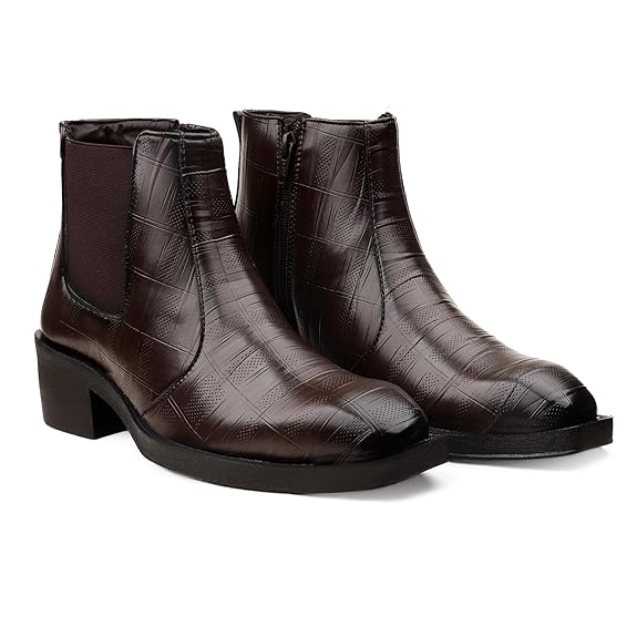JonasParamount Men’s Brown Height Increasing Chelsea Boots