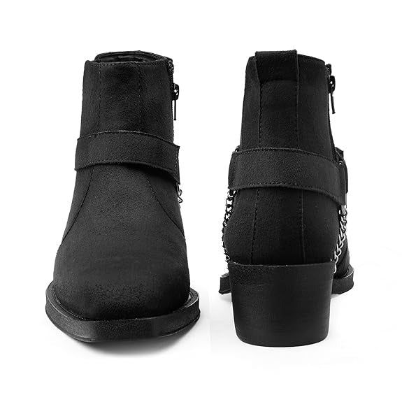 JonasParamount Men’s Black Chelsea Boots with Chain Detail