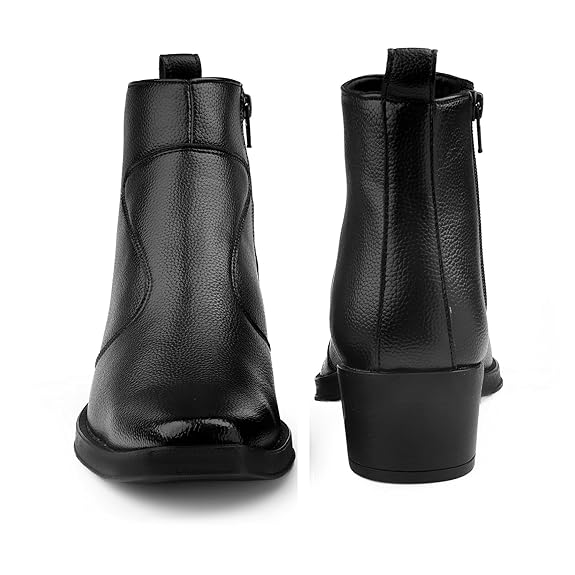 JonasParamount Men’s Black Height Increasing Ankle Boots