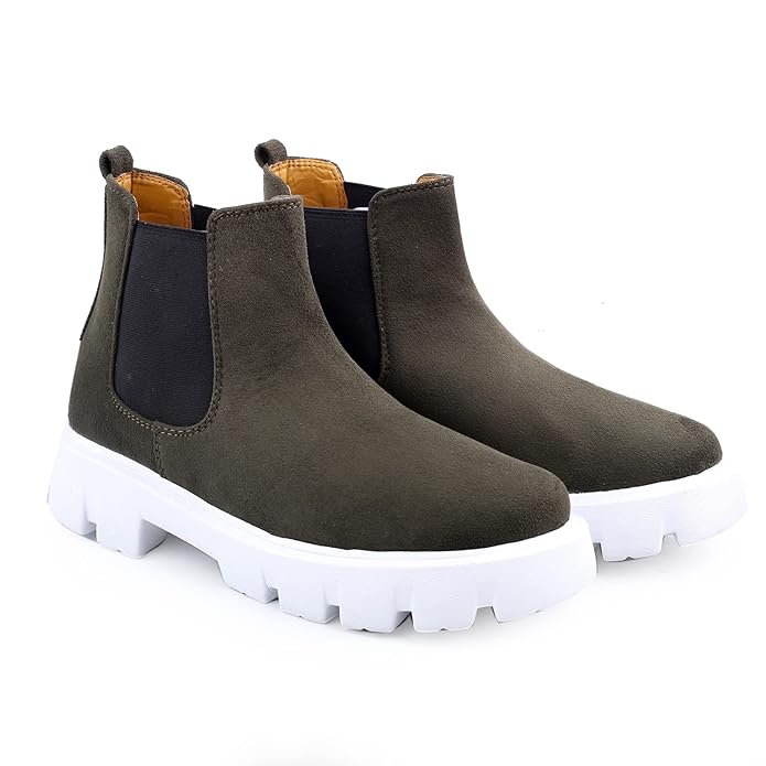 Suede Material Casual Chelsea Slip-On Boot For Men-JonasParamount