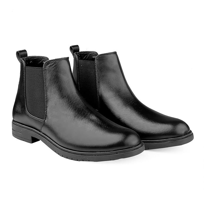 Chelsea Slip On Boots with PU Material -JonasParamount