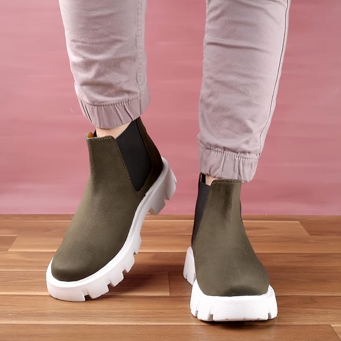 Suede Material Casual Chelsea Slip-On Boot For Men-JonasParamount