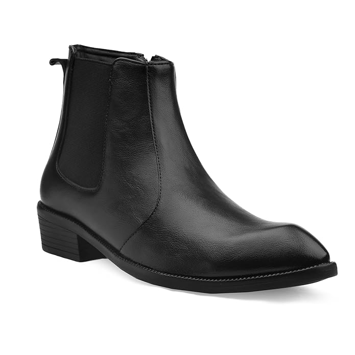 JonasParamount Black Zipper Chelsea Boots