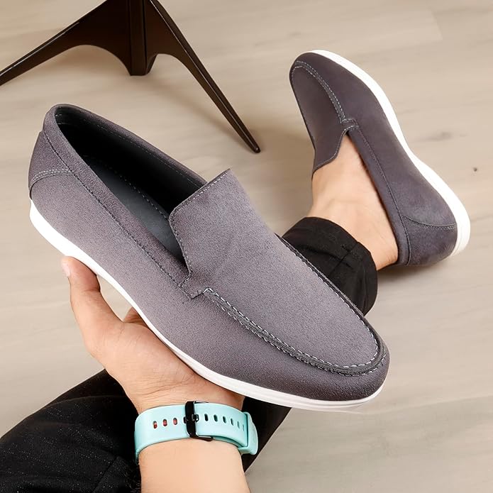 Suede Material Casual Loafer, Moccasin Shoes - JonasParamount