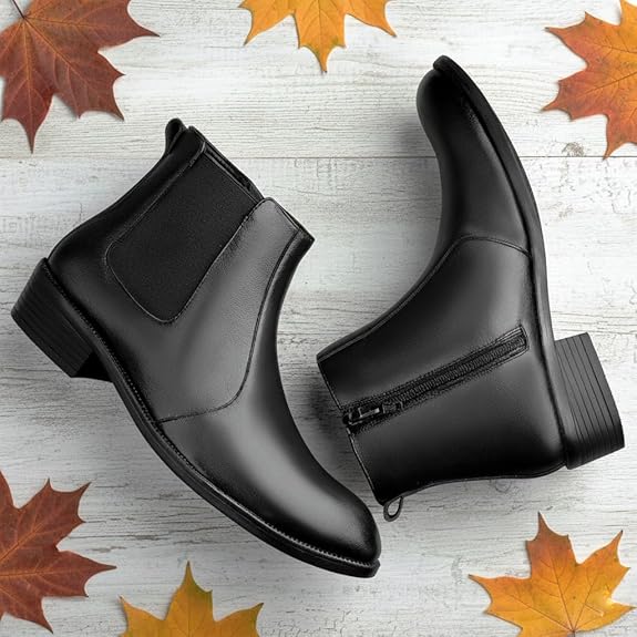 JonasParamount Black Zipper Chelsea Boots