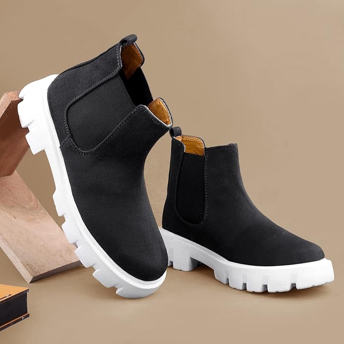 Suede Material Casual Chelsea Slip-On Boot For Men-JonasParamount