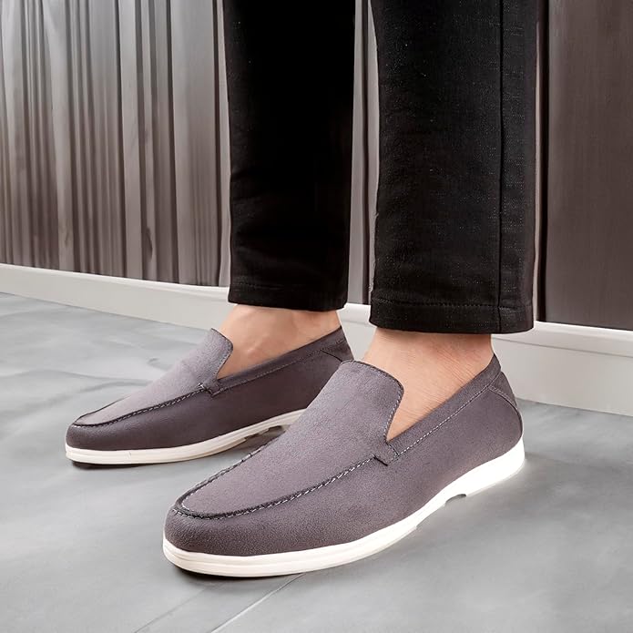 Suede Material Casual Loafer, Moccasin Shoes - JonasParamount