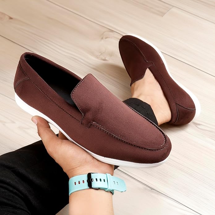 Suede Material Casual Loafer, Moccasin Shoes - JonasParamount