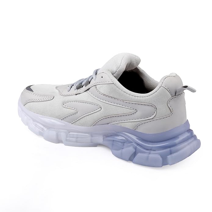 Grey, White Casual Sports Running Shoes JonasParamount