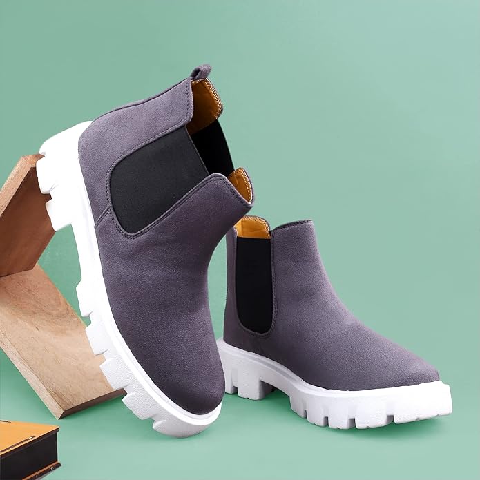 Suede Material Casual Chelsea Slip-On Boot For Men-JonasParamount