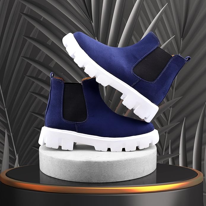 Suede Material Casual Chelsea Slip-On Boot For Men-JonasParamount