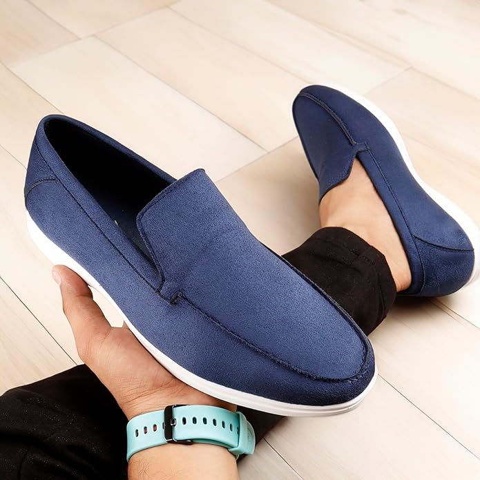 Suede Material Casual Loafer, Moccasin Shoes - JonasParamount
